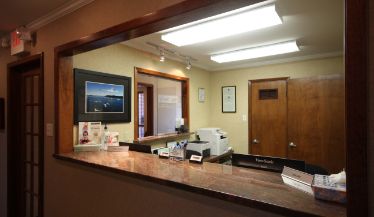 Front desk at a dental office