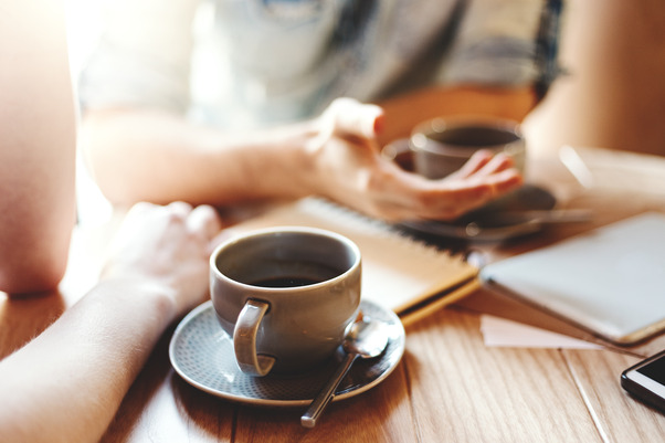 coffee cups on table 